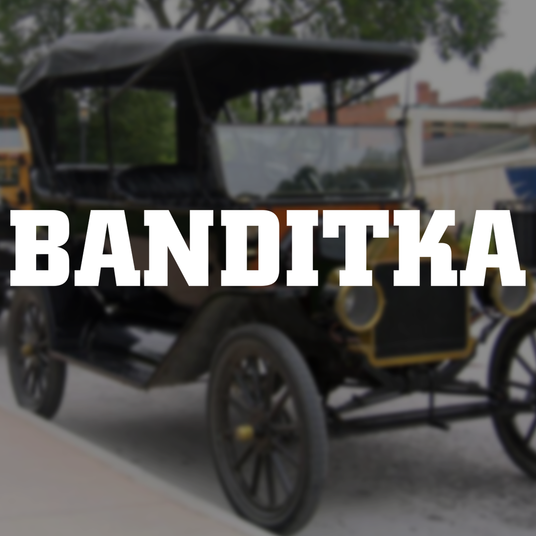 Наклейка на авто/мото на скло/кузов "Banditka" Білий (Нак13)