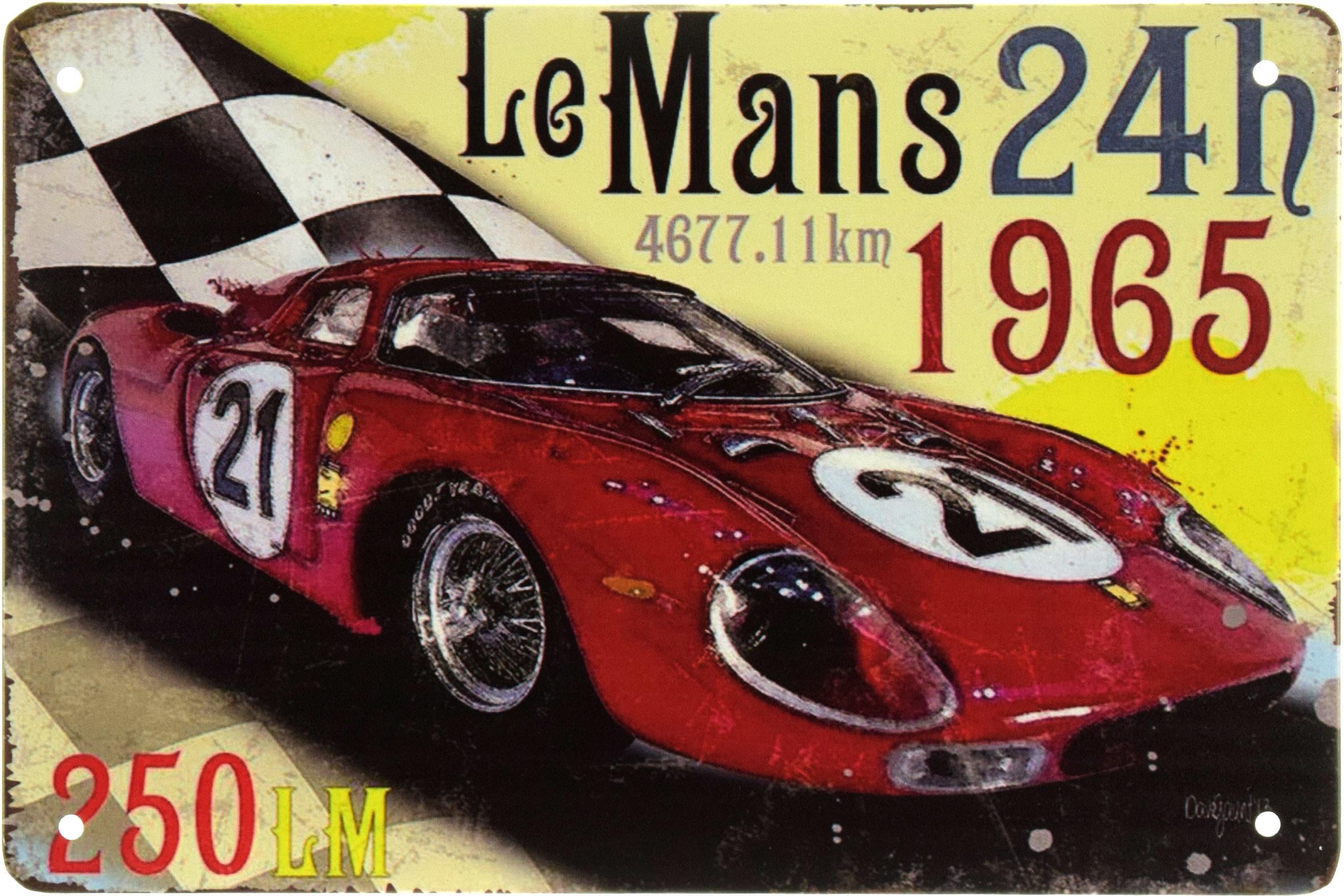 Табличка металлическая Le Mans 1965 20x30 см