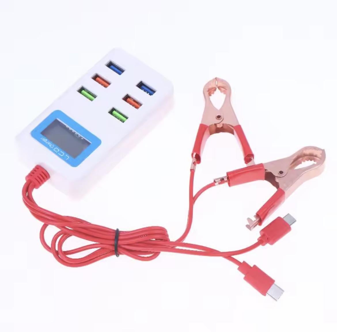 Зарядка 8в1 6USB Micro USB Type-C 5V 3A від акумулятора 12 В (32562241)