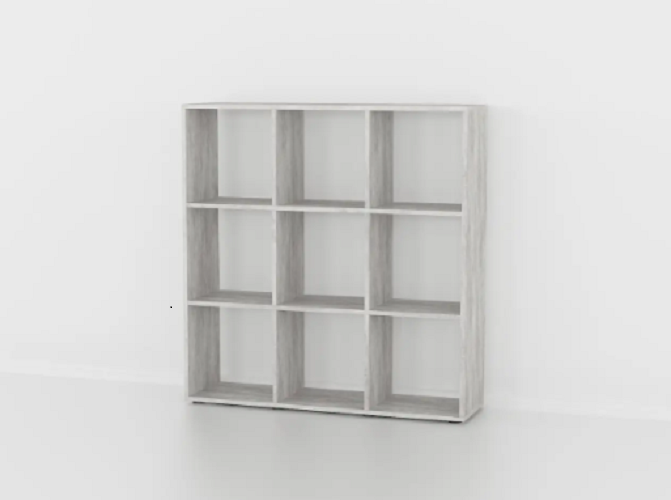 Етажерка для книг і декору на 9 комірок для зонування кімнати Бетон (P20а) - фото 1 Етажерка для книг і декору на 9 комірок для зонування кімнати Бетон (P20а) - фото 1