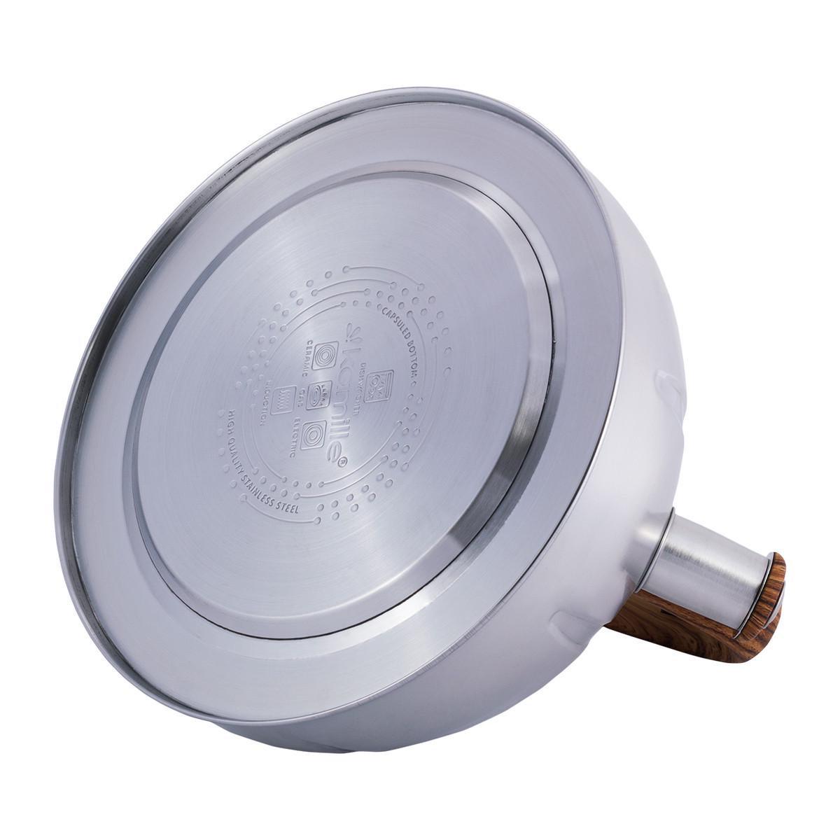 Чайник Kamille KM-0698 из нержавеющей стали бакелитовая ручка для всех типов плит 5 л Серебряный (29-84-0698) - фото 3