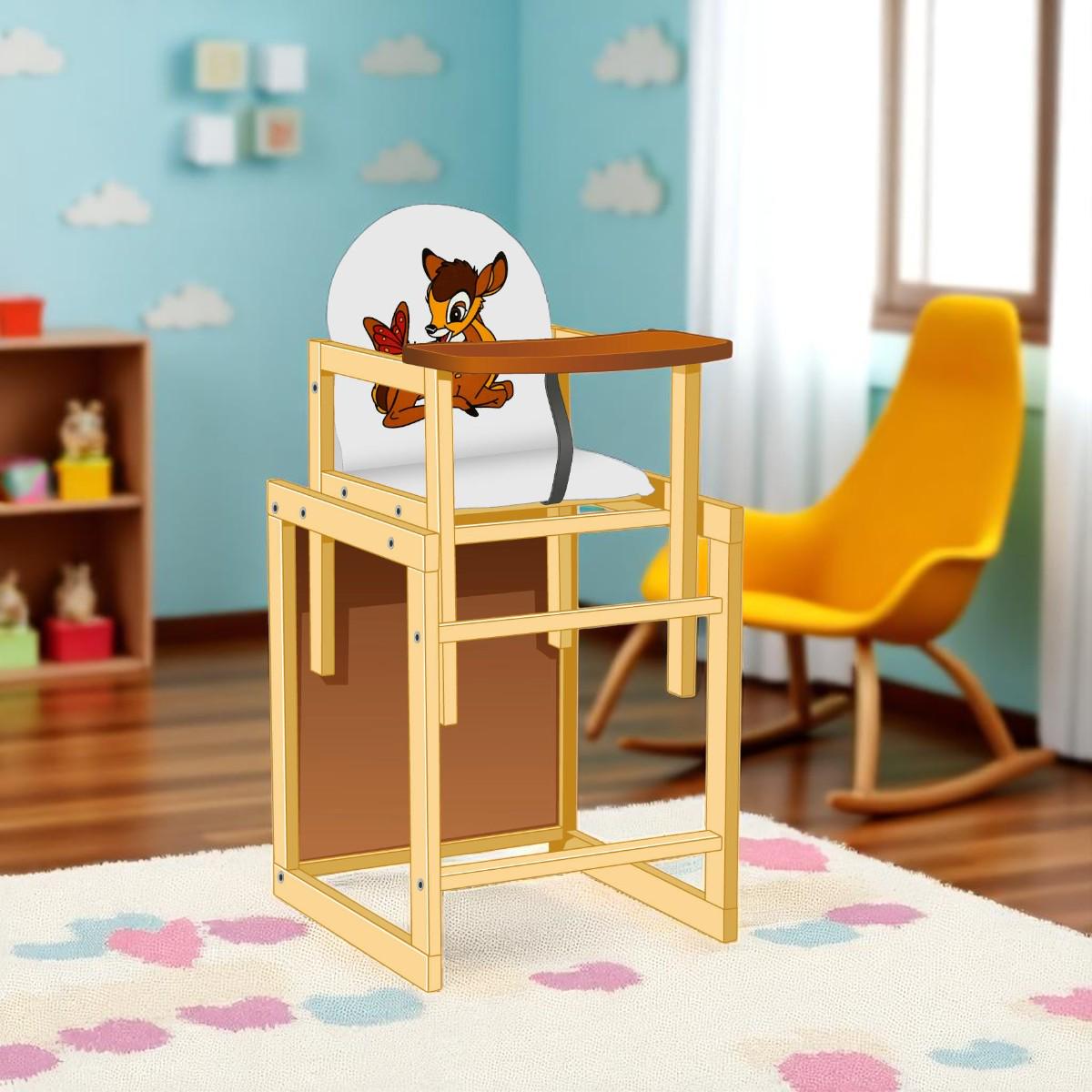 Стульчик для кормления Мася Олененок Белый (№2015) - фото 4 Стульчик для кормления Мася Олененок Белый (№2015) - фото 4