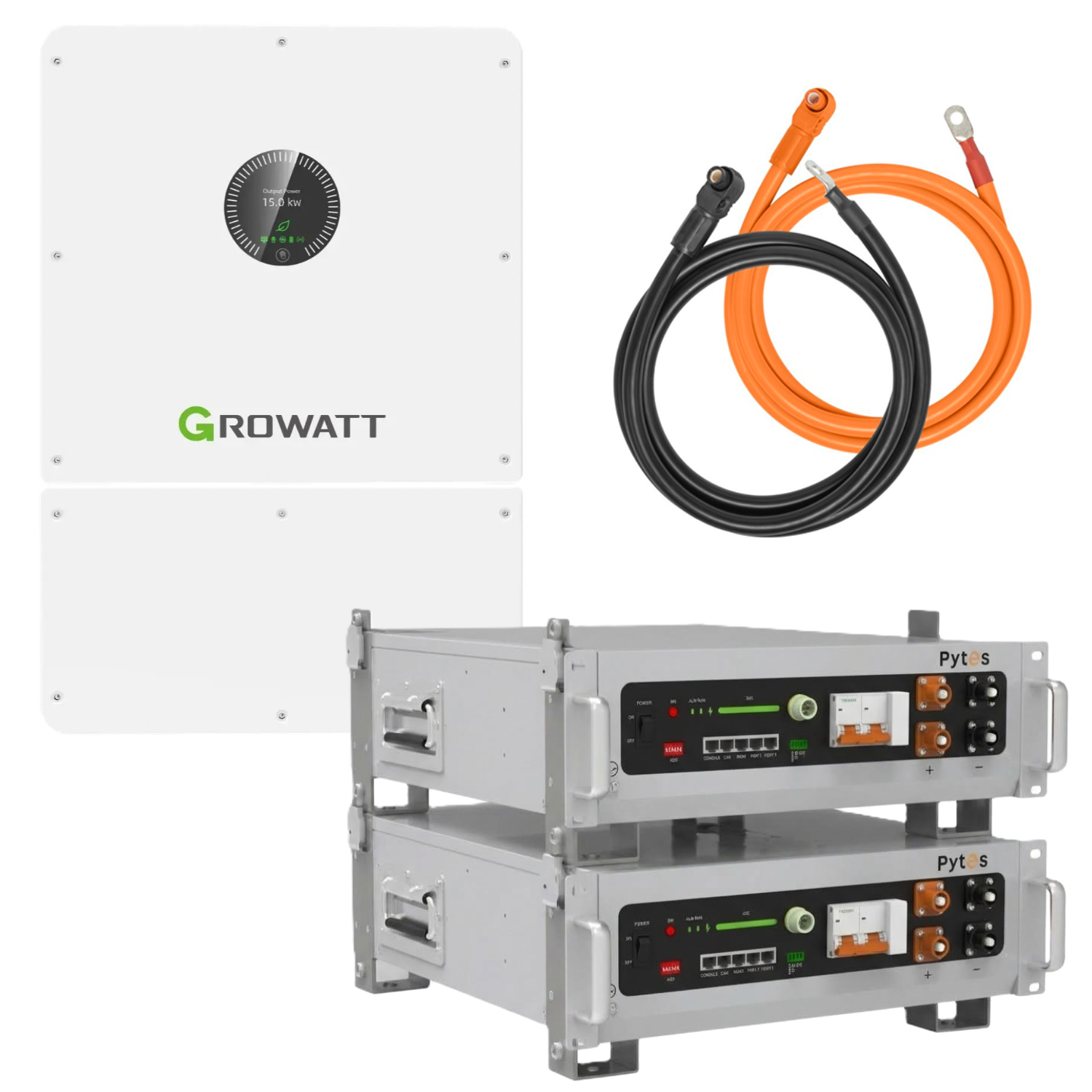 Комплект автономного енергопостачання Growatt WIT 10K-HU 10 кВт та Pytes V5°α Plus H+ 2 шт. 5,12 кВт/год LiFePO4