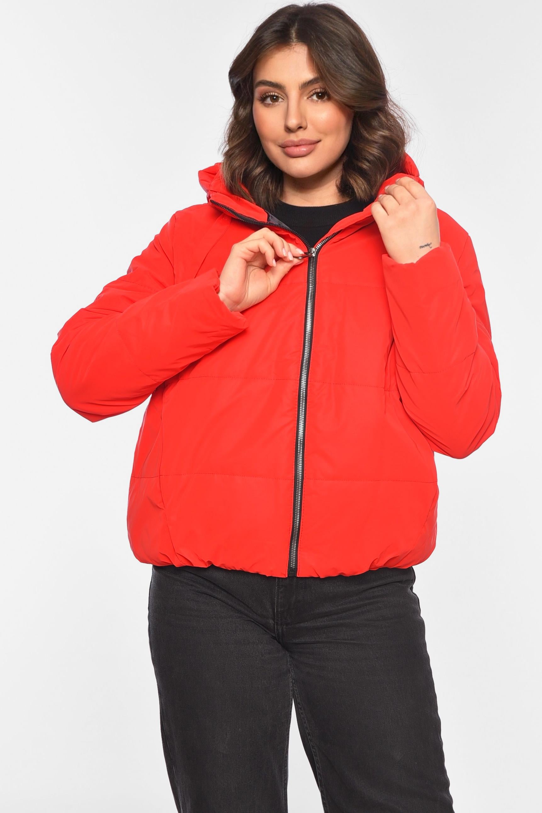 Куртка женская демисезонная S Красный (197051)