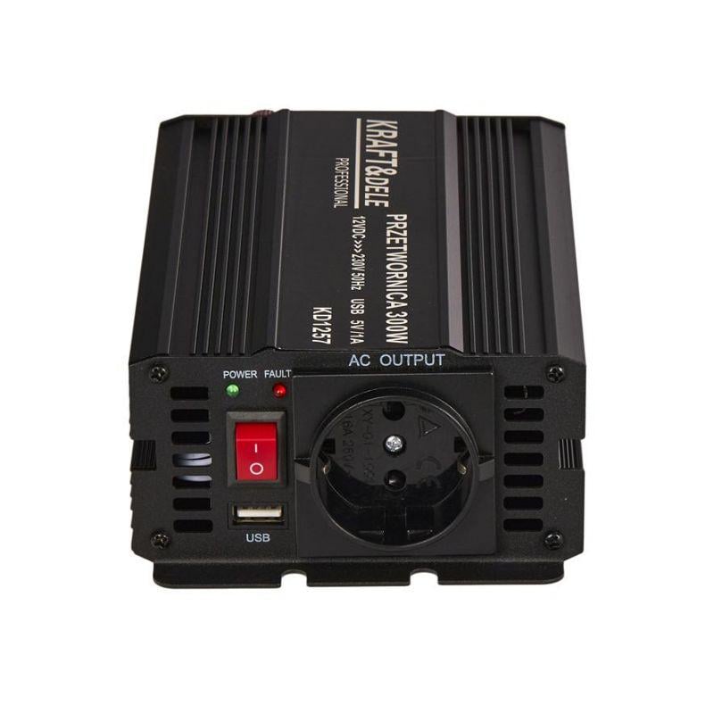 Перетворювач напруги а Вт омобільний Kraft&Dele KD1257 12 В на 230 В 300/600 Вт - фото 8 Перетворювач напруги а Вт омобільний Kraft&Dele KD1257 12 В на 230 В 300/600 Вт - фото 8