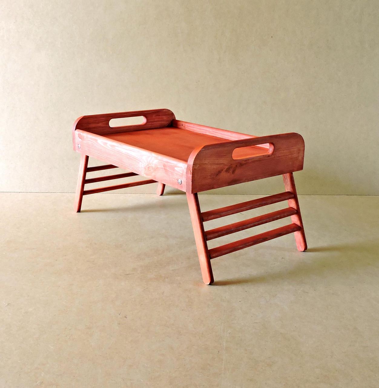 Столик-піднос для сніданку з дерева Вермонт Корал (СТП-000714) - фото 5 Столик-піднос для сніданку з дерева Вермонт Корал (СТП-000714) - фото 5