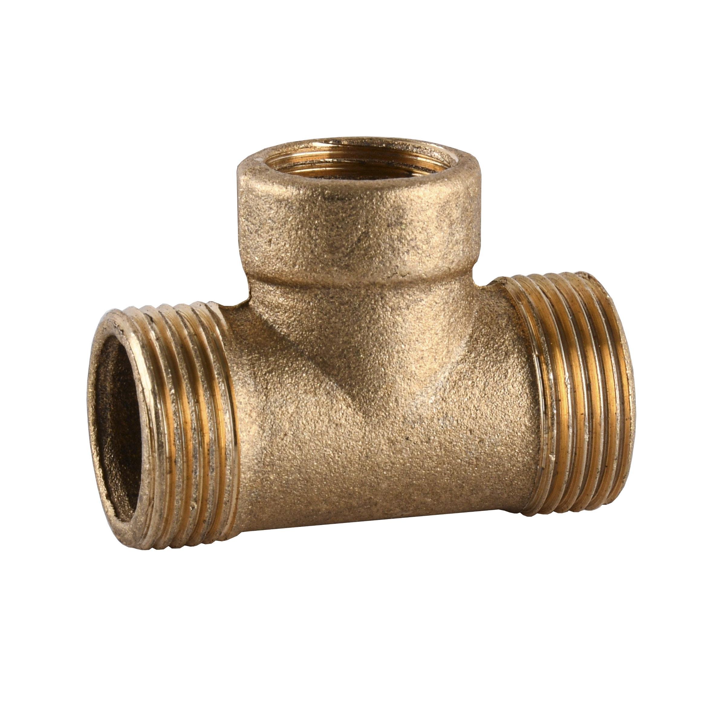 Тройник редукционный 664Б латунный усиленный 3/4х1/2х3/4" (000011657)
