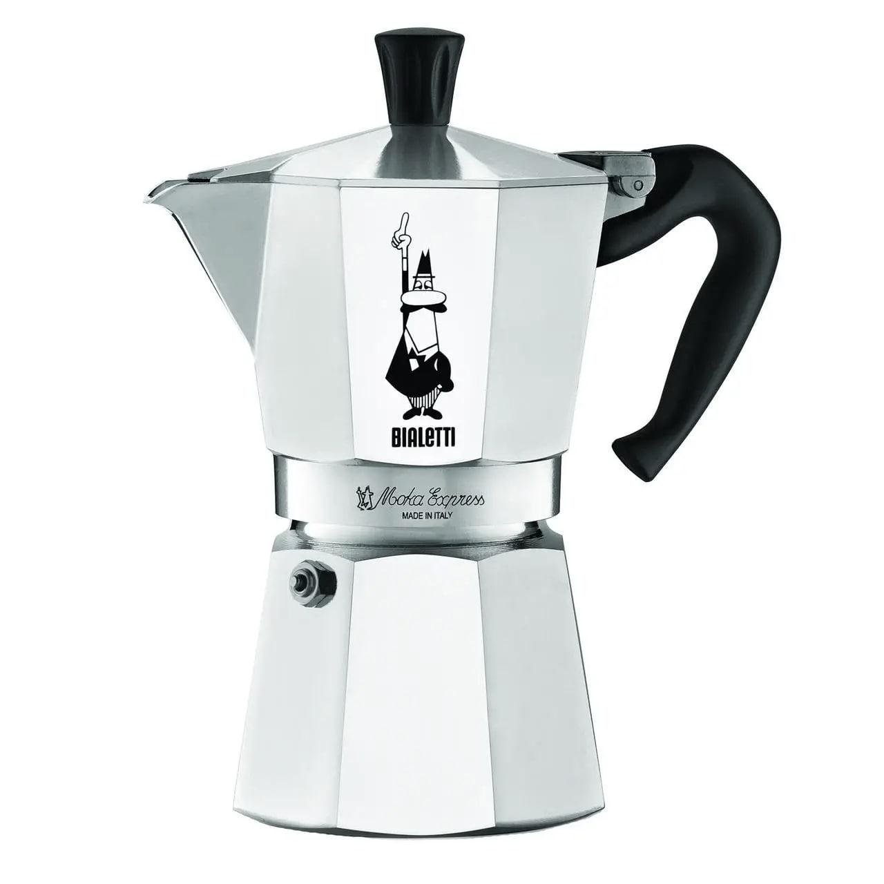 Гейзерная кофеварка Bialetti Moka Express 6 чашек 270 мл - фото 1