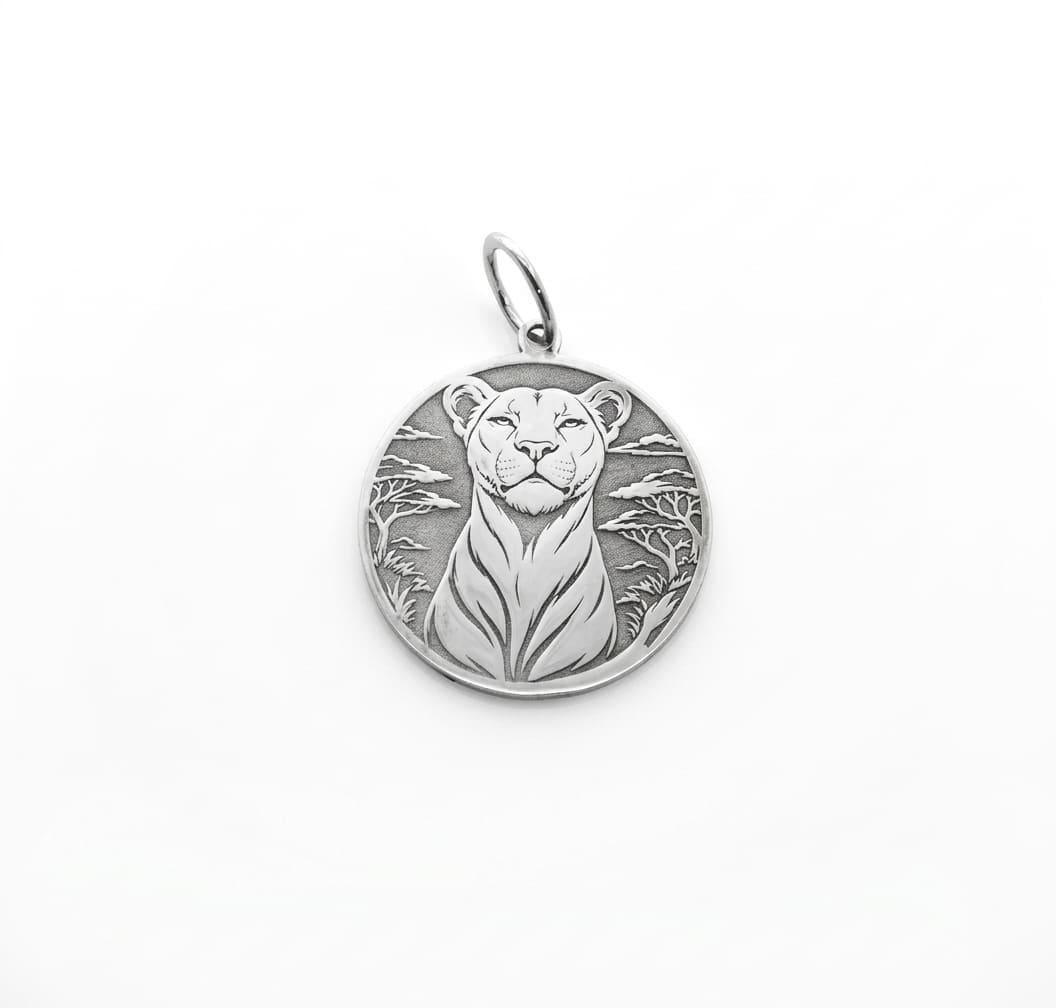Кулон серебряный Maxi Silver 9702 Львица (89702)