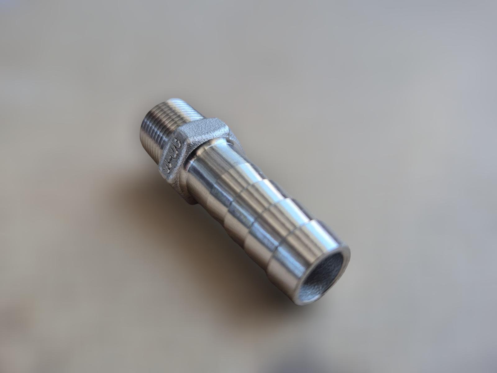 Штуцер шланговый резьбовой DN10 AISI304 BSPP Class-150 елка н/ж сталь 14 мм 3/8" (29203299) - фото 5 Штуцер шланговый резьбовой DN10 AISI304 BSPP Class-150 елка н/ж сталь 14 мм 3/8" (29203299) - фото 5