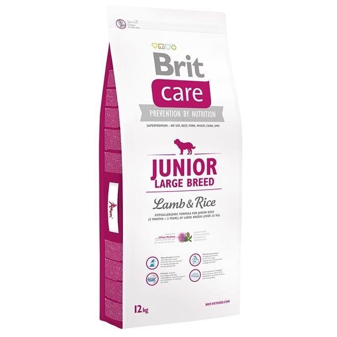 Корм Brit Care Junior Large Breed Lamb с ягненком и рисом для молодых собак больших пород 12 кг