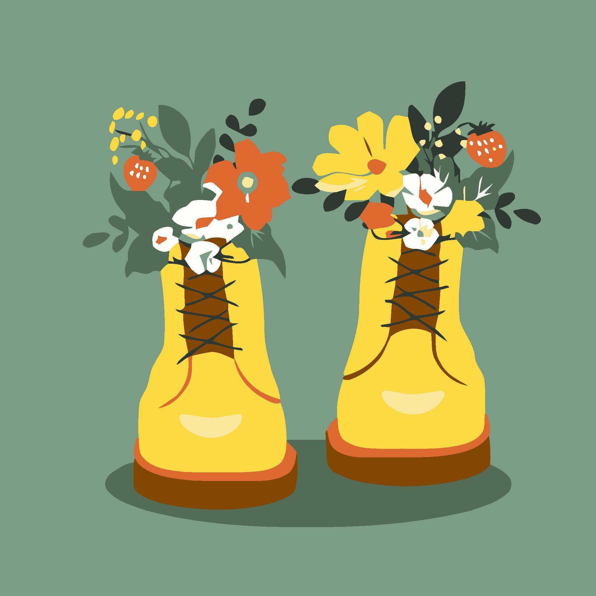 Картина по номерам Strateg Цветущие стопы 20x20 см (Str-HH7086)