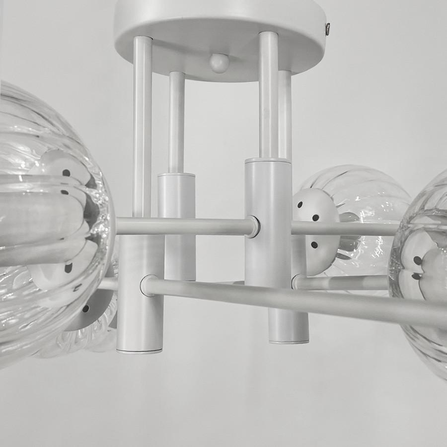 Люстра стельова на 8 прозорих плафонів Білий (51797/8 WT+CL) - фото 2 Люстра стельова на 8 прозорих плафонів Білий (51797/8 WT+CL) - фото 2