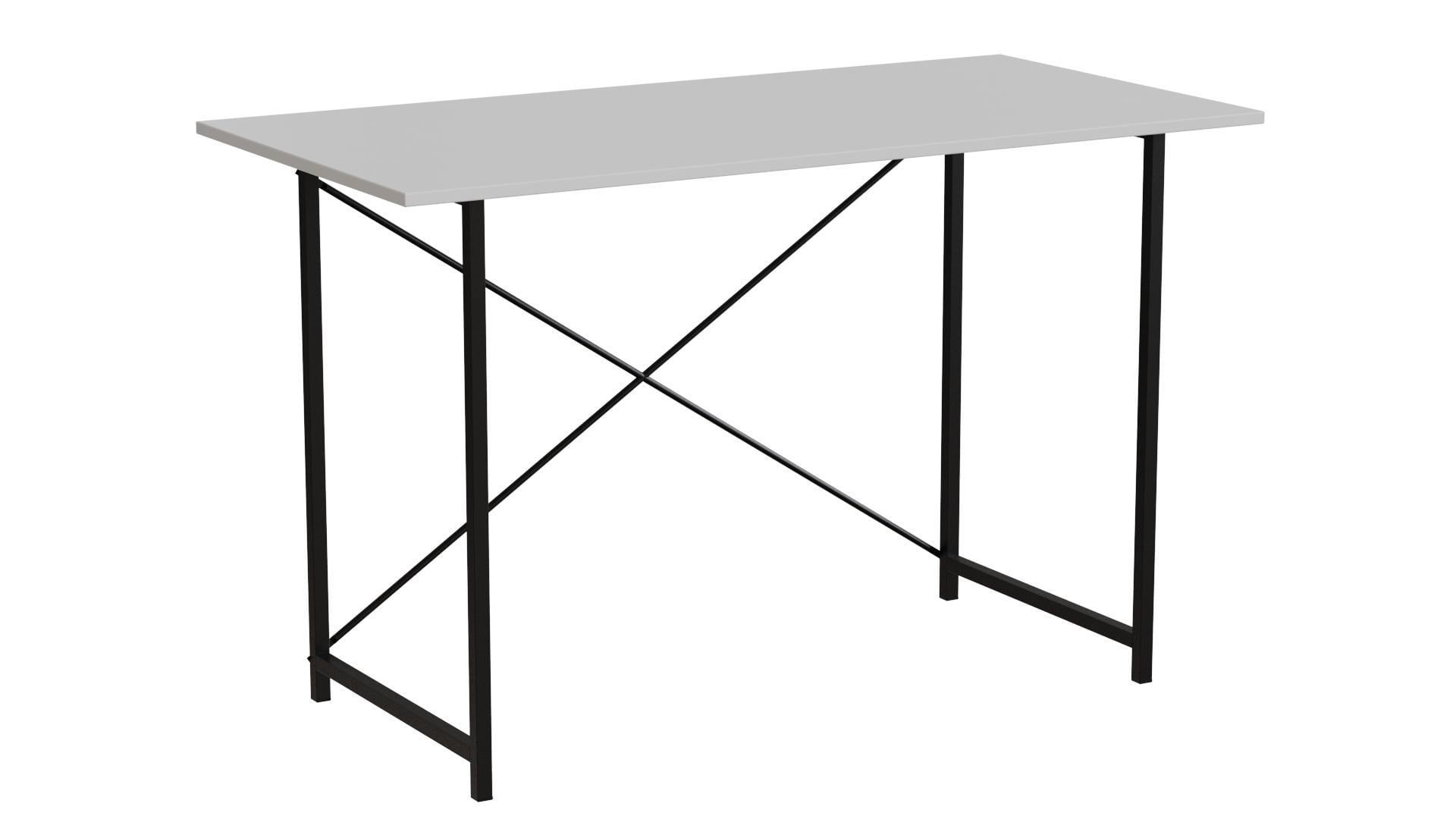 Письменный стол компьютерный Ferrum-decor Line Лайт 16 мм 750x1200x600 мм металл Черный/ДСП Белый (LINE122)