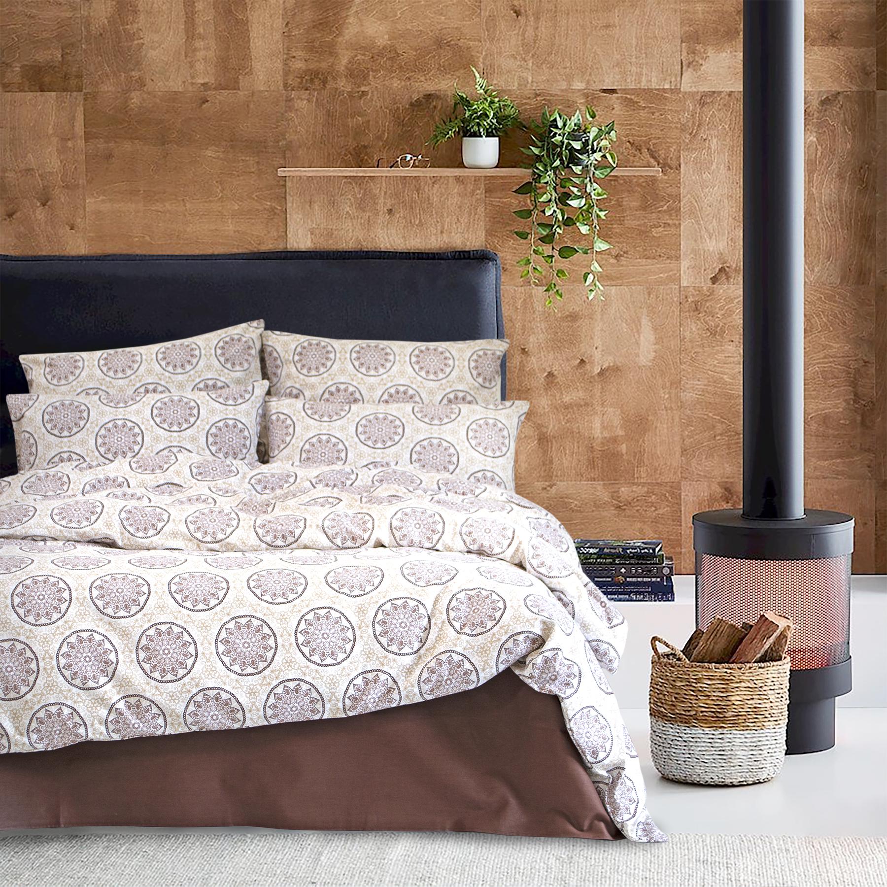 Постельное белье Lotus Premium Esther семейный Кофейный (11396157)