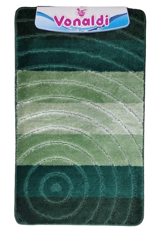 Коврики для ванной и туалета Vonaldi на резиновой основе 60x100 см Зеленый (380 Vin)