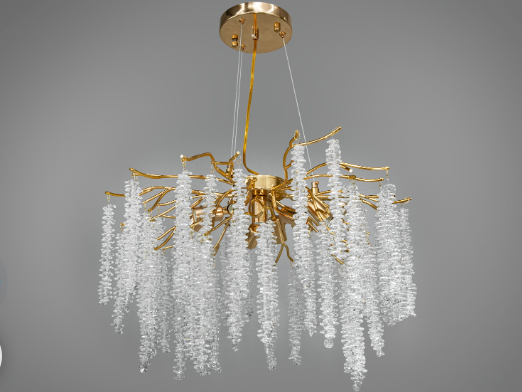 Люстра хрустальная подвесная Diasha Глициния 8 ламп Золотой (605-600GD) Люстра хрустальная подвесная Diasha Глициния 8 ламп Золотой (605-600GD)