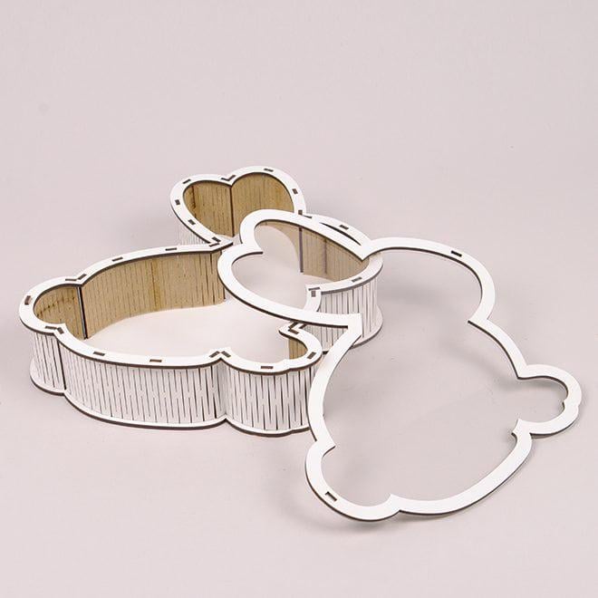 Коробка подарочная Flora Зайка с прозрачной крышкой Белый (33281) - фото 2 Коробка подарочная Flora Зайка с прозрачной крышкой Белый (33281) - фото 2