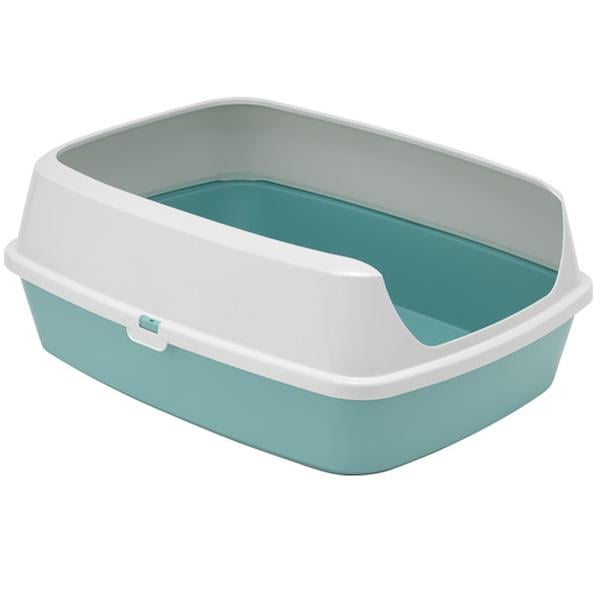 Туалет відкритий з бортиком для котів Moderna Maryloo 50х38х16 см Акварель (AA50370) - фото 1