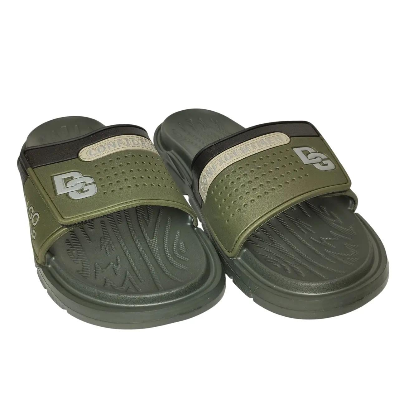 Шлепанцы мужские Dago на липучке р. 41 26,5 см Хаки (33341655)