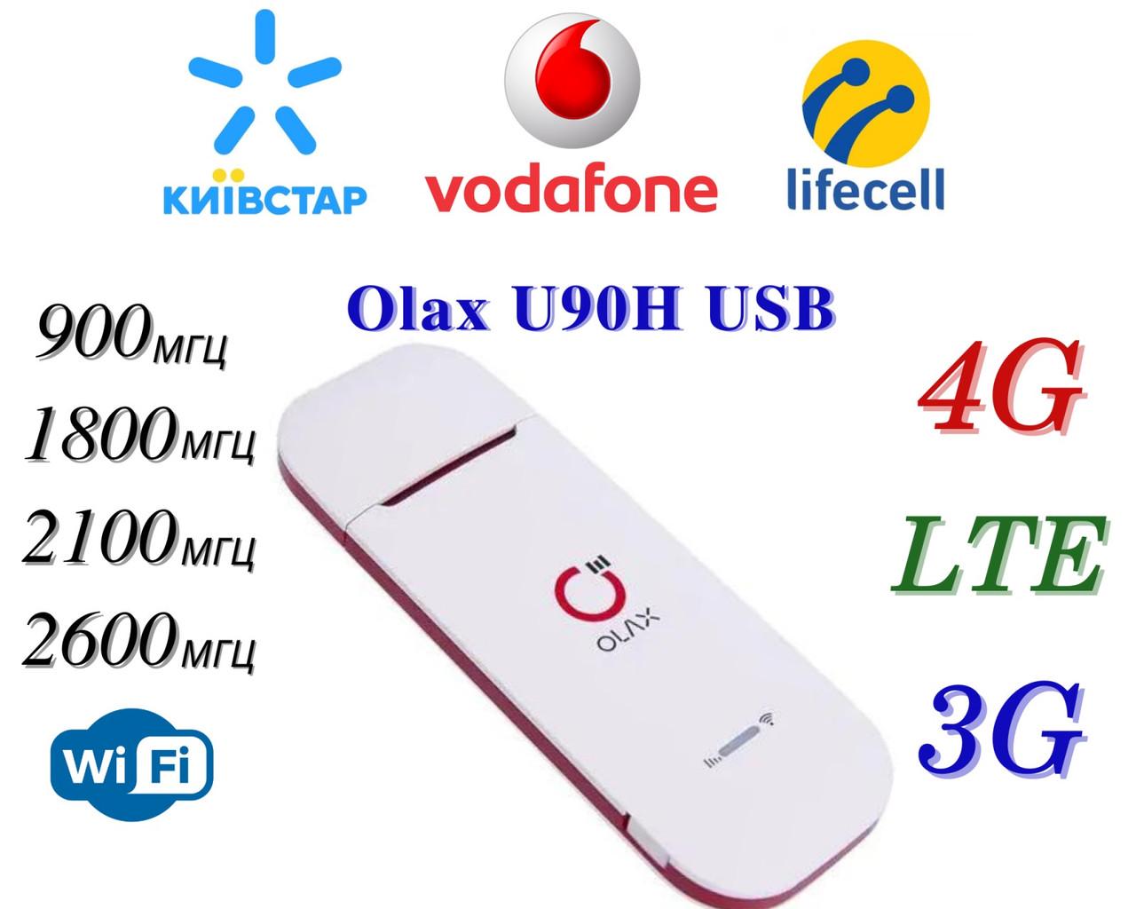 Модем USB WI-FI 3G/4G LTE Olax U90H с антенной 4 db и безлимитный стартовый пакет Vodafone интернет - фото 2