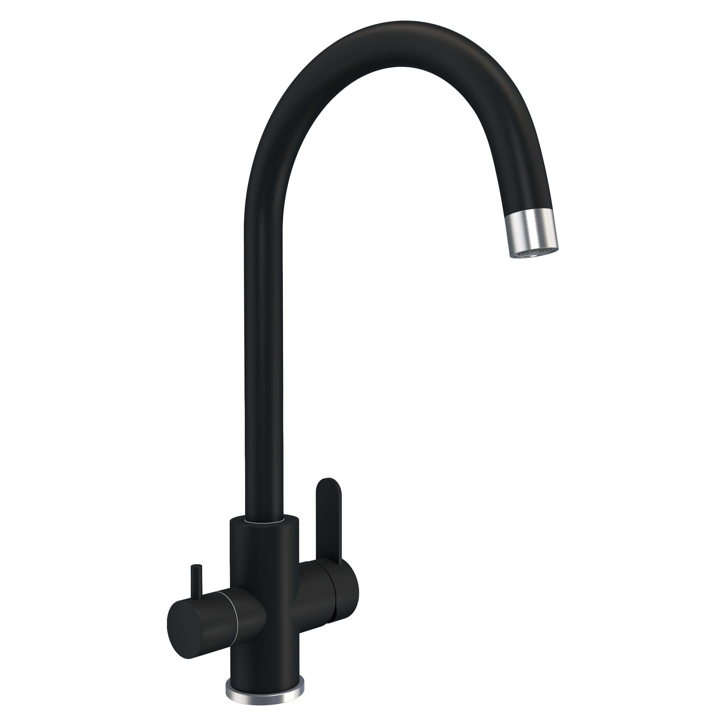 Смеситель под фильтр Platinum 8204 HDF Черный (000033021)