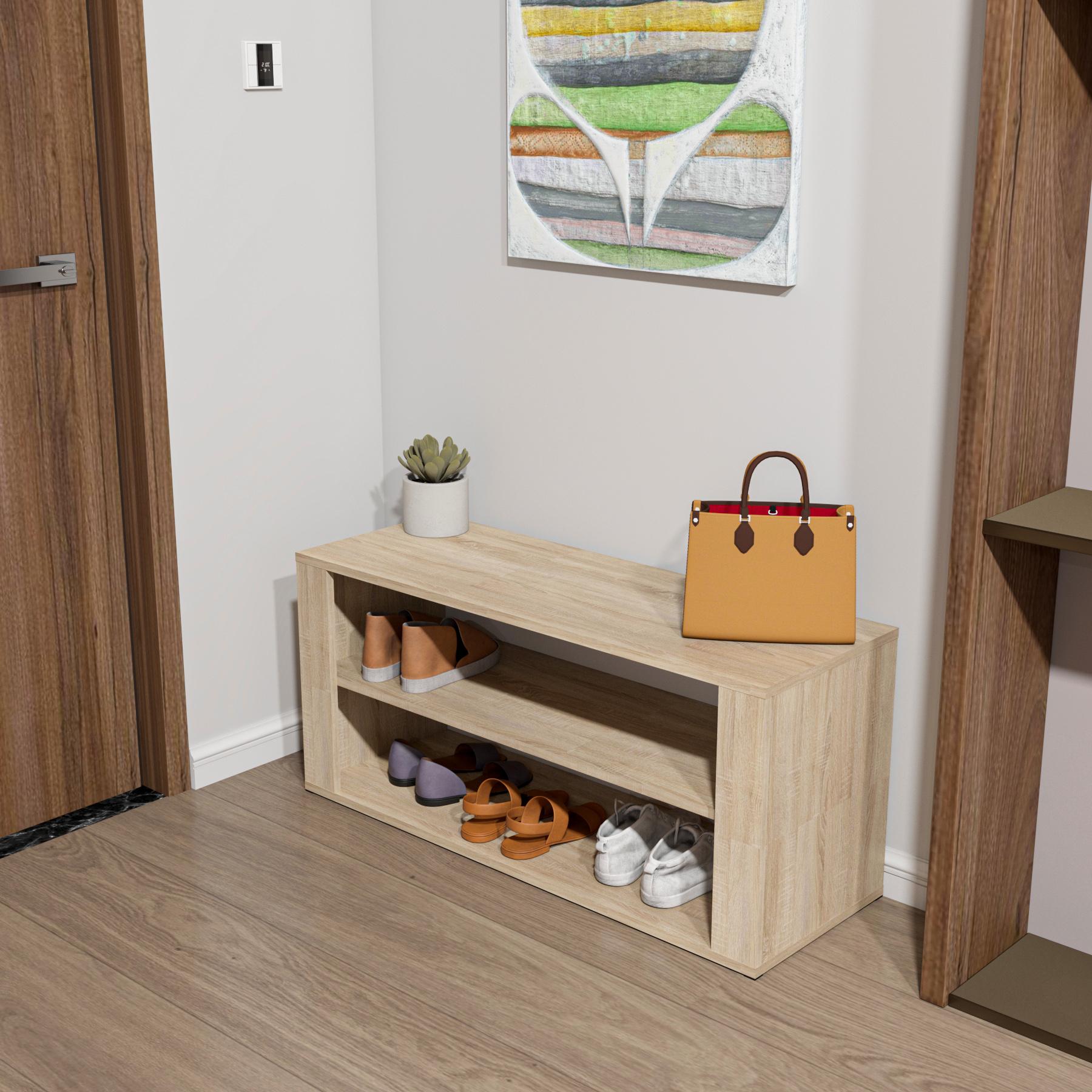 Тумба для взуття Alpen 1000x450x350 мм Дуб сонома (mh25-alpen-sonoma)