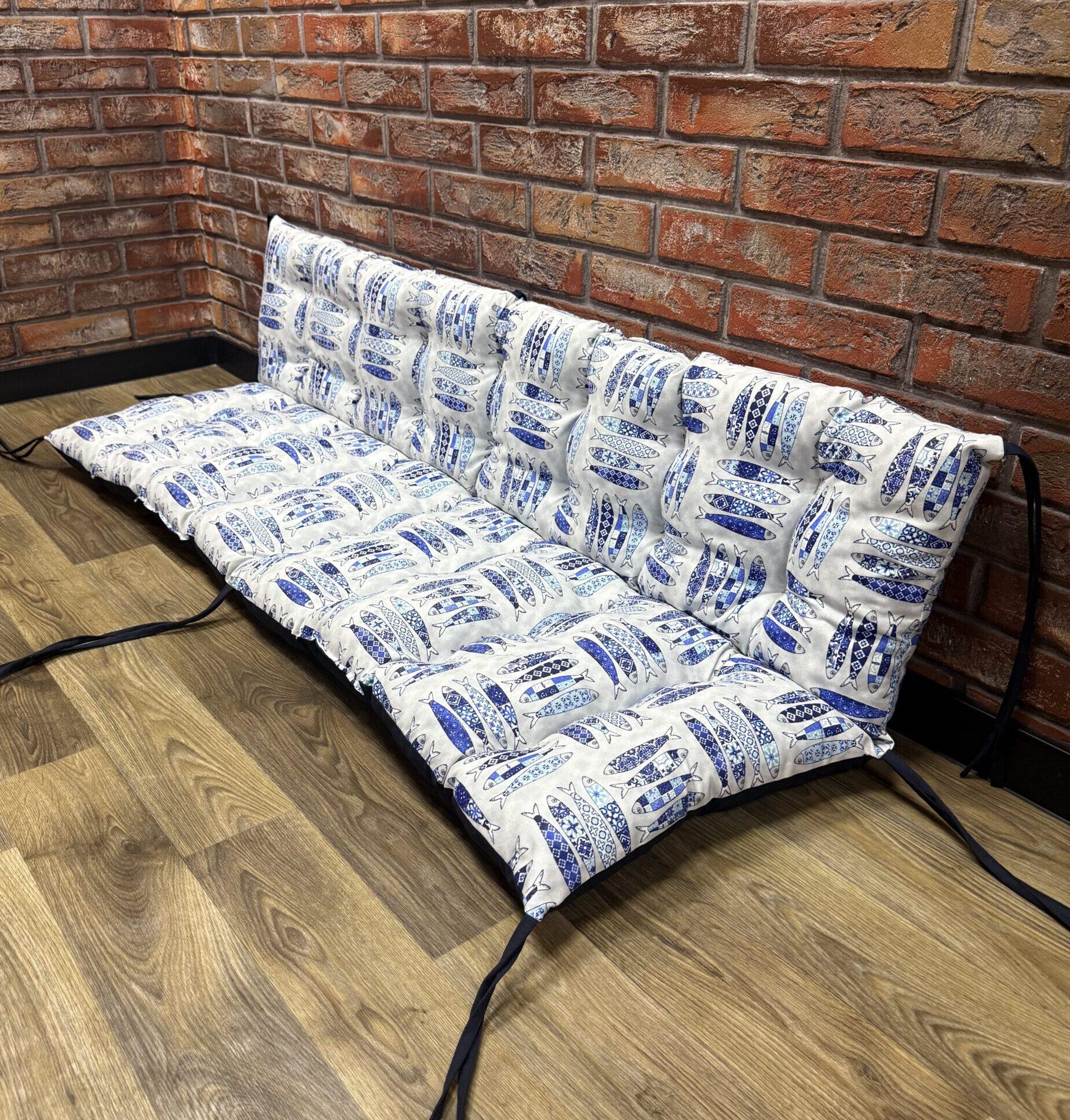 Подушка Comfort Home Ethno fish на поддоны/качели/каркасы/садовую мебель панама 150х50х50 см