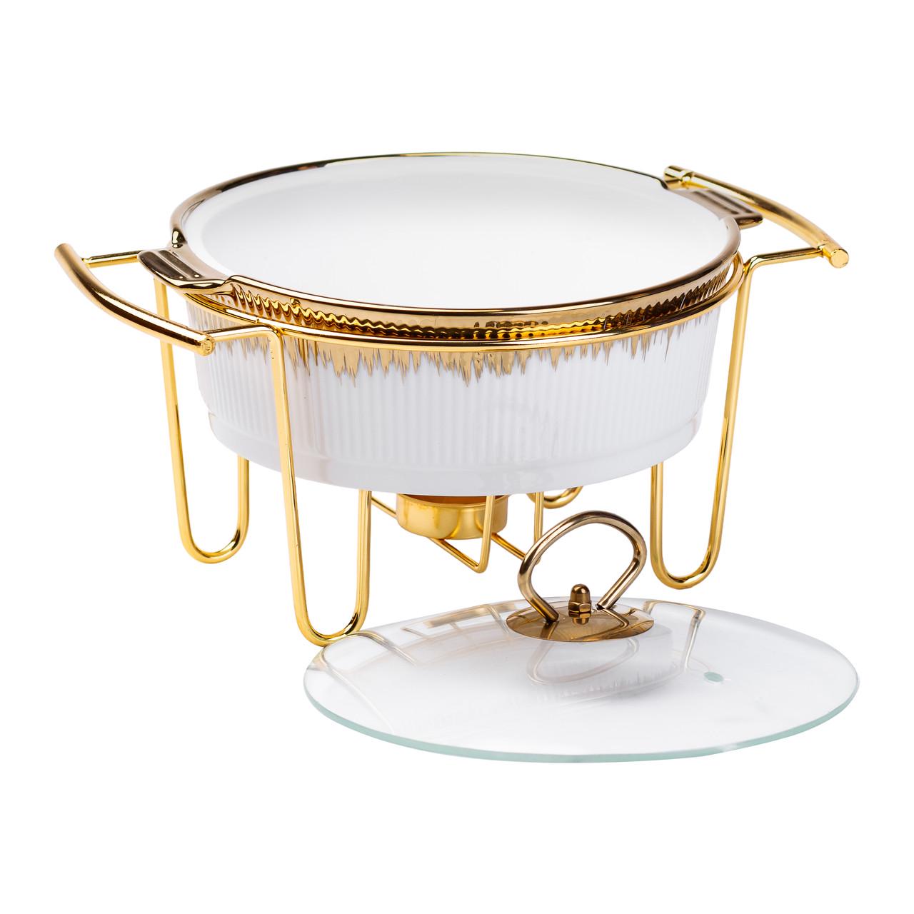 Мармит настольный круглый с подогревом на подставке 1 л (4811)