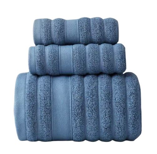 Набор полотенец Soft Strip 3в1 140х70 см/74х34 см/74х34 см Синий (NR3in1BlueStrip) - фото 1 Набор полотенец Soft Strip 3в1 140х70 см/74х34 см/74х34 см Синий (NR3in1BlueStrip) - фото 1