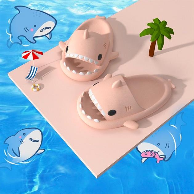 Шлепанцы женские Акула на лето сланцы р. 38-39 Розовый - фото 5