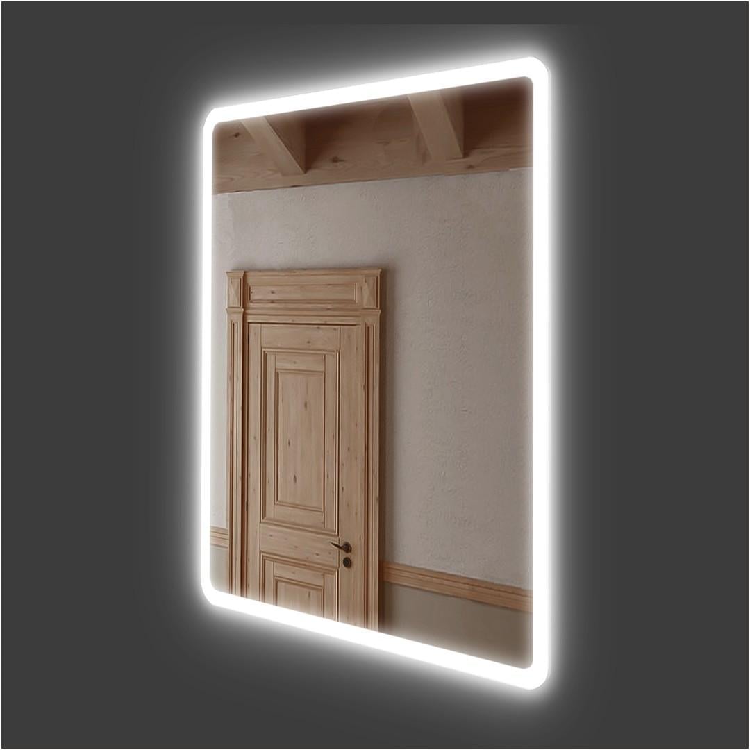 Зеркало EKVATOR MLP-12 с контурной LED подсветкой по периметру 70х60 см