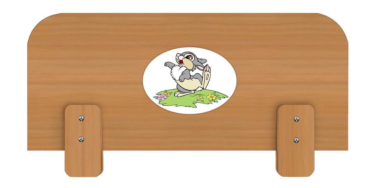 Бортик защитный для кровати МАКСИ-МЕбель №3 Зайчик плюс под толщину боковой царги 26 мм Бук (12238)