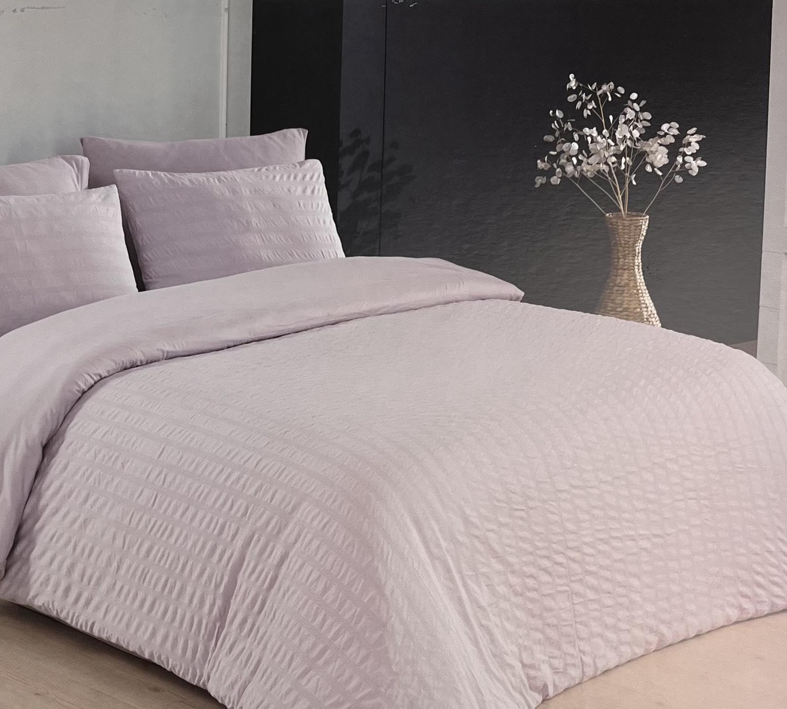 Комплект постельного белья Maison D'or Elissa Natural трикотаж-страйп 200х220 см Lila (CN25960)