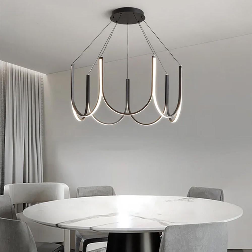 Люстра подвесная светодиодная 90 см Черный (MJ 143-900 BK)