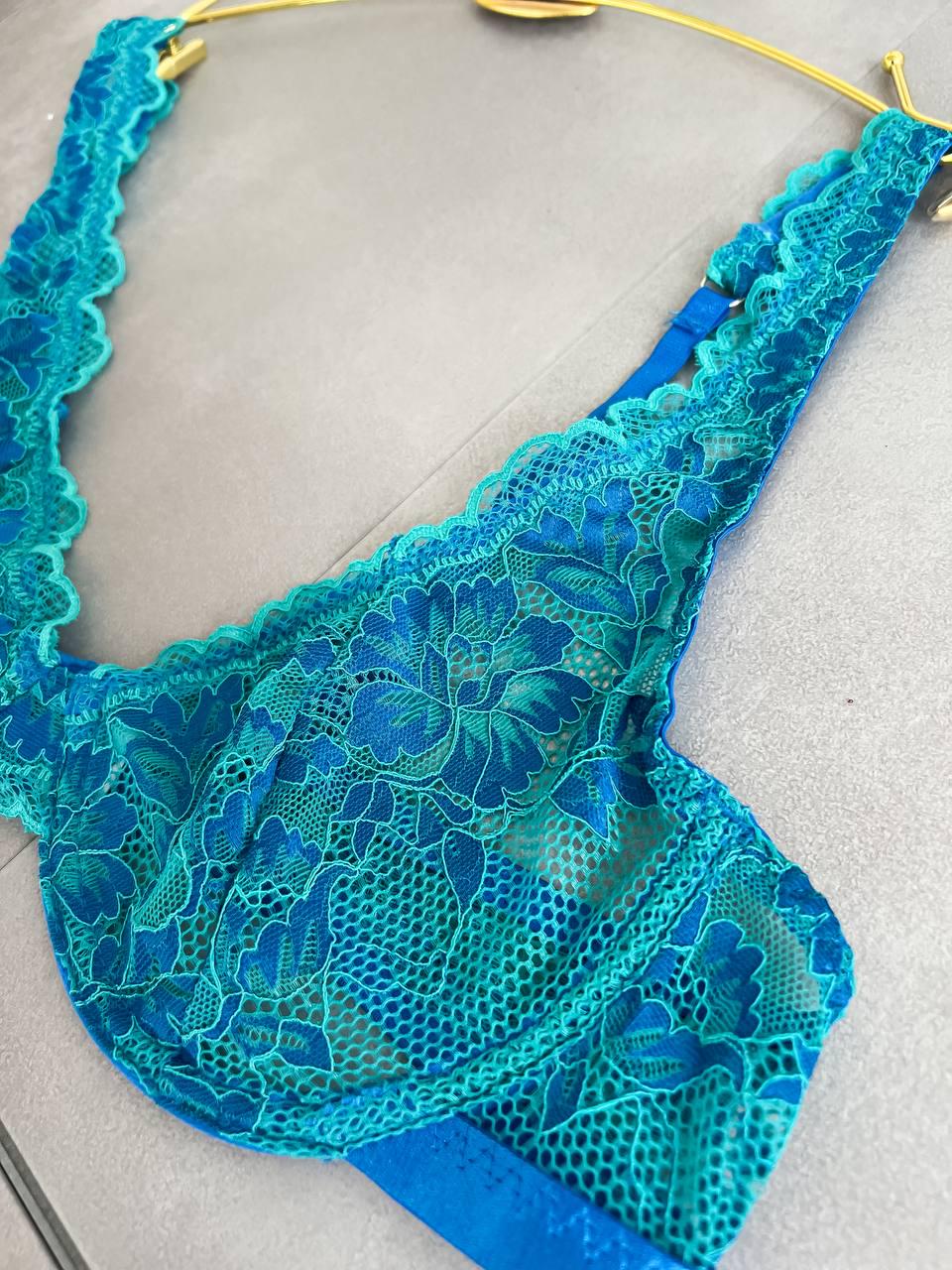 Комплект нижнего белья кружевной M Бирюзовый (DO2219) - фото 15 Комплект нижнего белья кружевной M Бирюзовый (DO2219) - фото 15