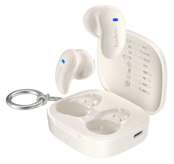 Наушники беспроводные вкладыши Belkin Soundform TWS Bluetooth 5.4 Кремовый (AUC014HQCR)