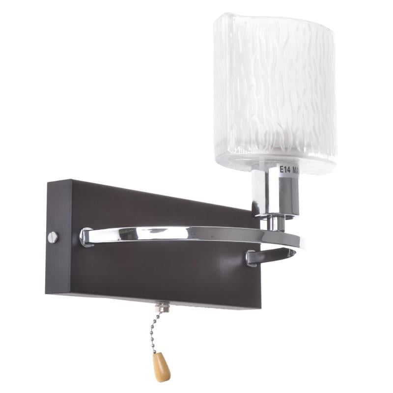 Бра настенное накладное Brille BR-594W/1 E14 CH/W с выключателем классическое