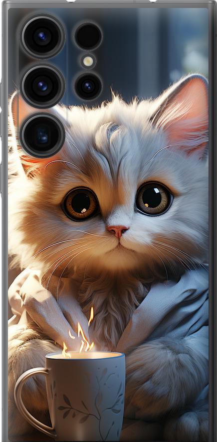 Чехол на Samsung Galaxy S23 Ultra White cat (5646u-2906-42517)