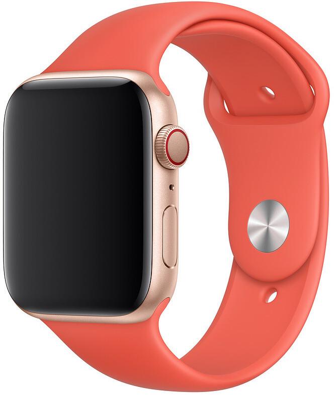 Силиконовый ремешок Band Sport Series for Apple Watch 42/44/44/45/49mm, Nectarine (оранжевый)