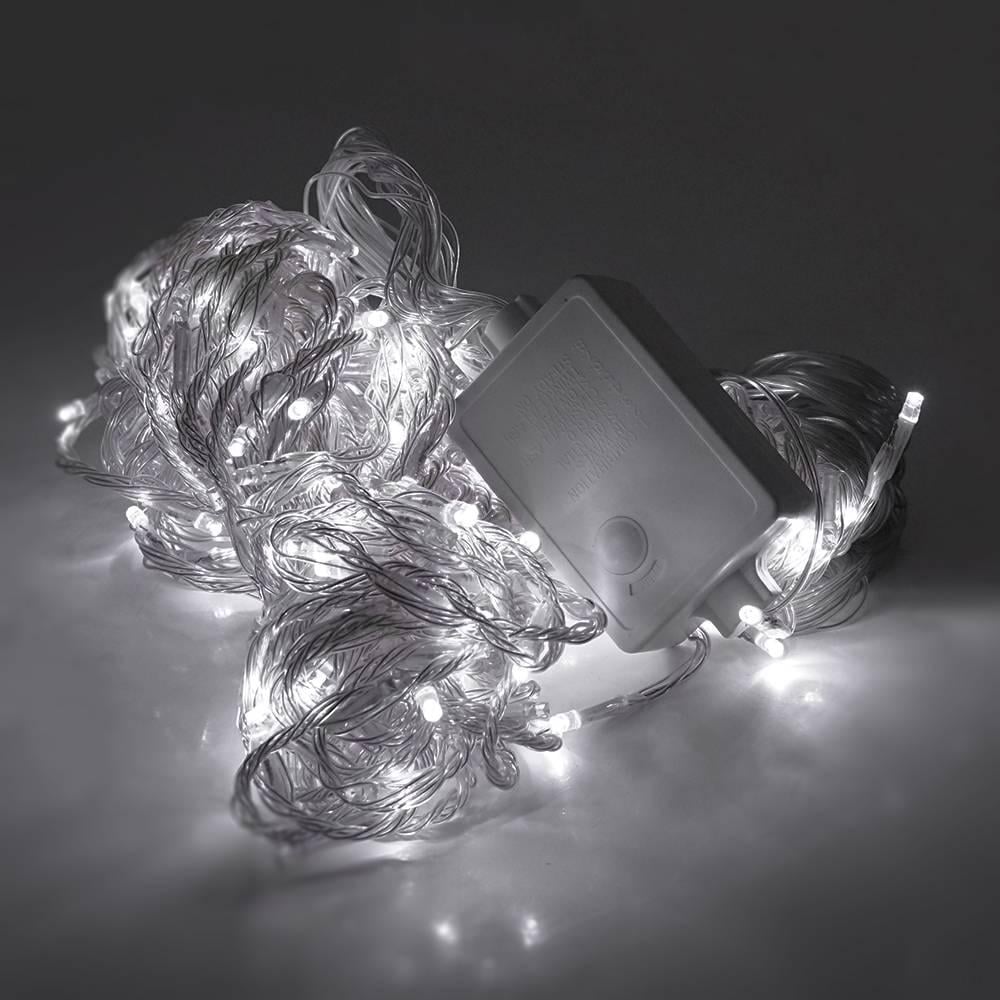 Гірлянди 330 LED Водоспад 8 режимів 3х2 м прозора ізоляція White Гірлянди 330 LED Водоспад 8 режимів 3х2 м прозора ізоляція White