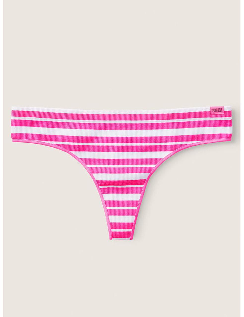 Трусики стринги Victoria's Secret PINK striped M Розовый (154100516374)