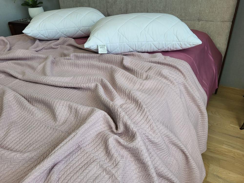 Покрывало Пике Косичка 160x220 см Чайная роза (11259) - фото 5