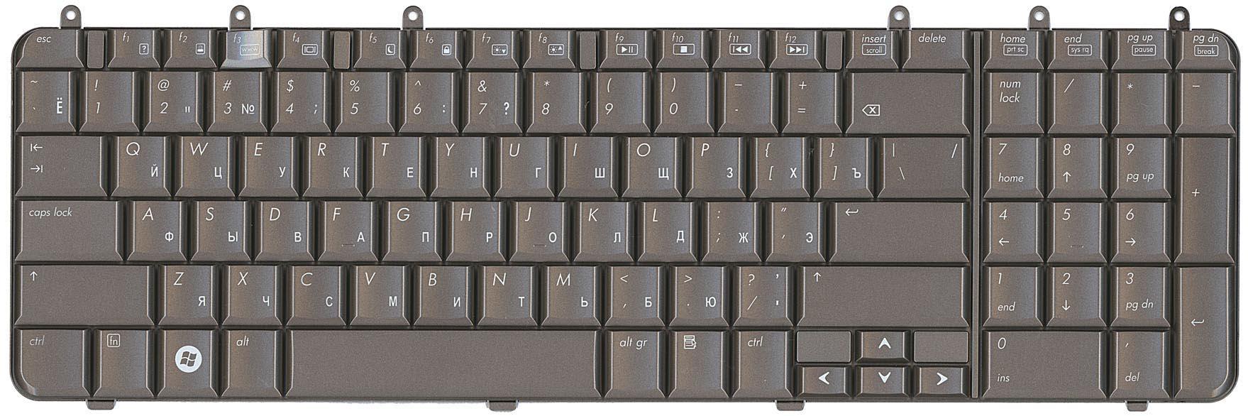 Клавиатура для ноутбука HP Pavilion DV7-1000 Brown