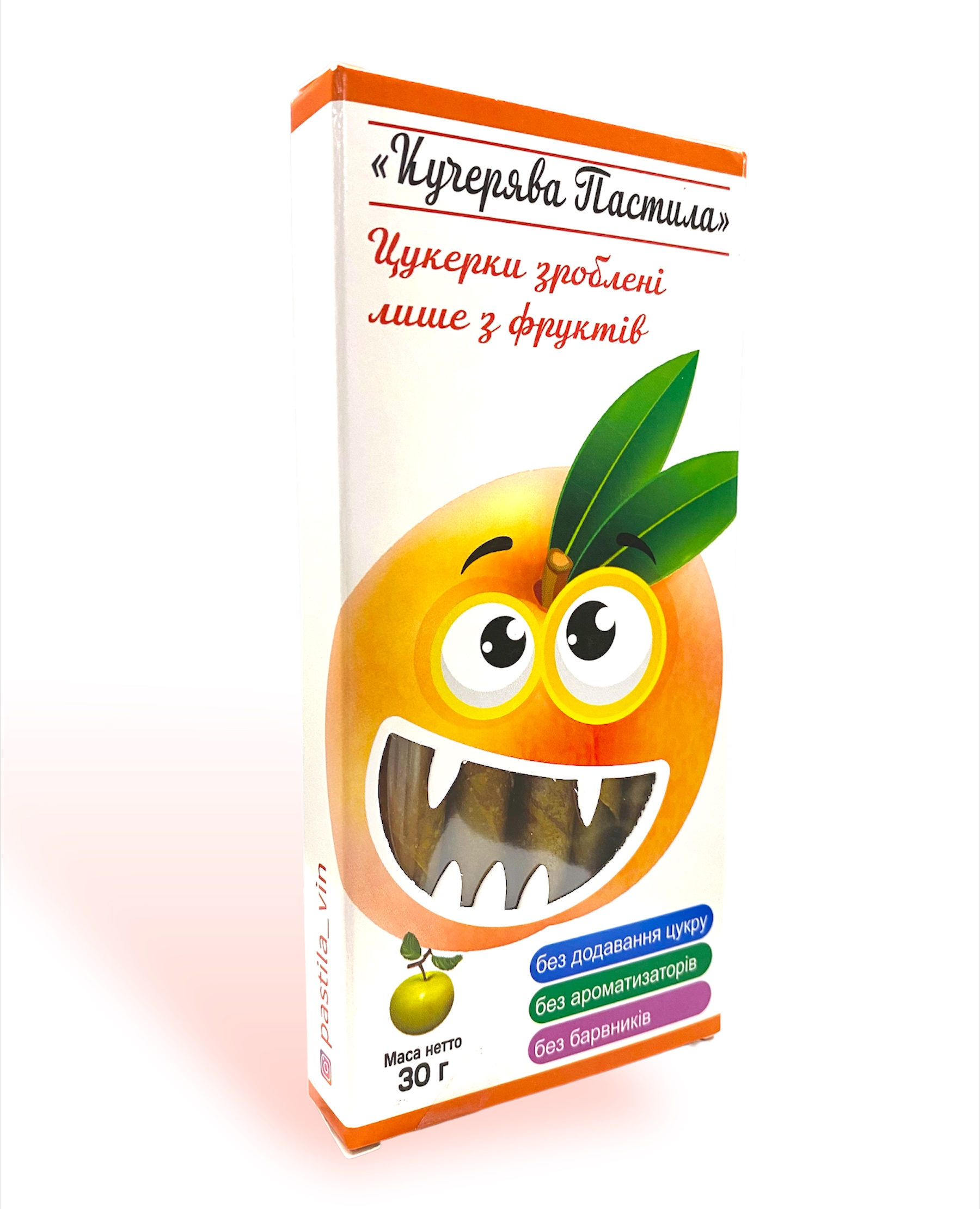 Натуральні цукерки Кучерява Пастила з персиком 30 г