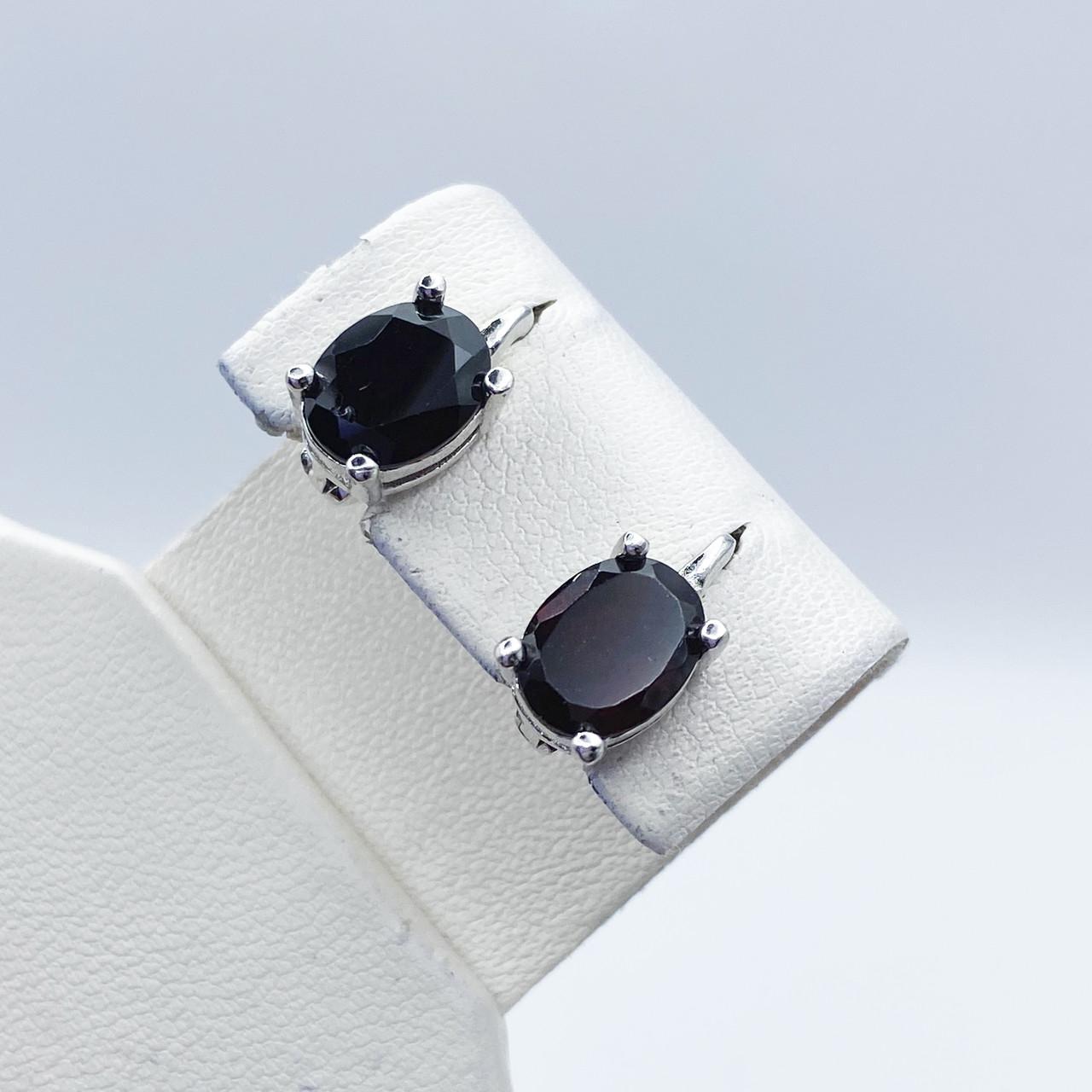 Серьги серебряные с гранатом 4,08 г (2253524335)