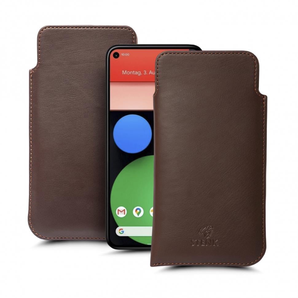 Футляр Stenk Elegance для Google Pixel 5 Коричневый (68020)