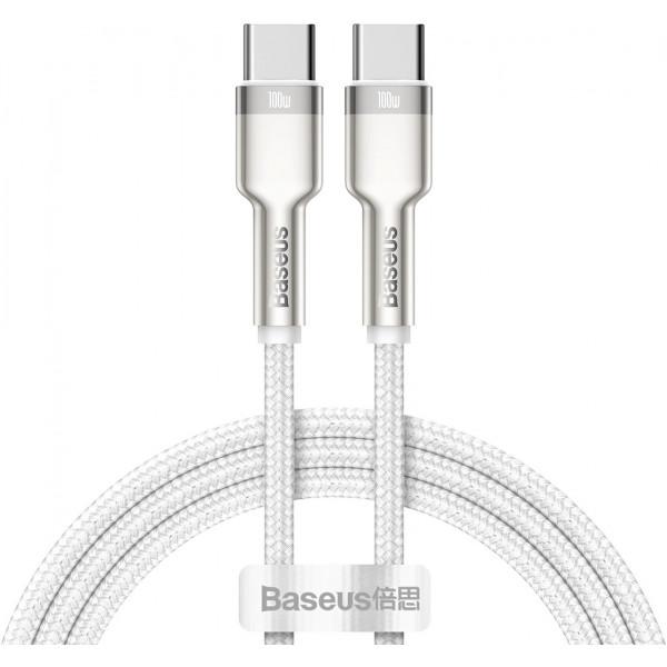 ᐉ Baseus Кабель Cafule Type-C to Type-C PD 100W 1M Белый (CATJK-C02)