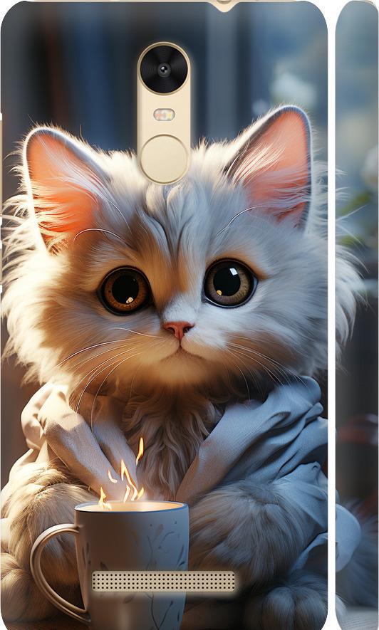 Чохол на Xiaomi Redmi Note 3 Білий кіт (5646m-95-42517)