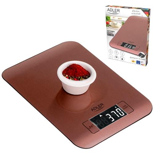 Весы кухонные электронные Adler AD3183 с подсветкой дисплея до 5 кг Copper (612317) - фото 6